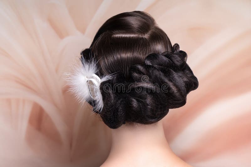 Κορίτσι με το όμορφο βράδυ hairstyle στοκ φωτογραφία με δικαίωμα ελεύθερης χρήσης